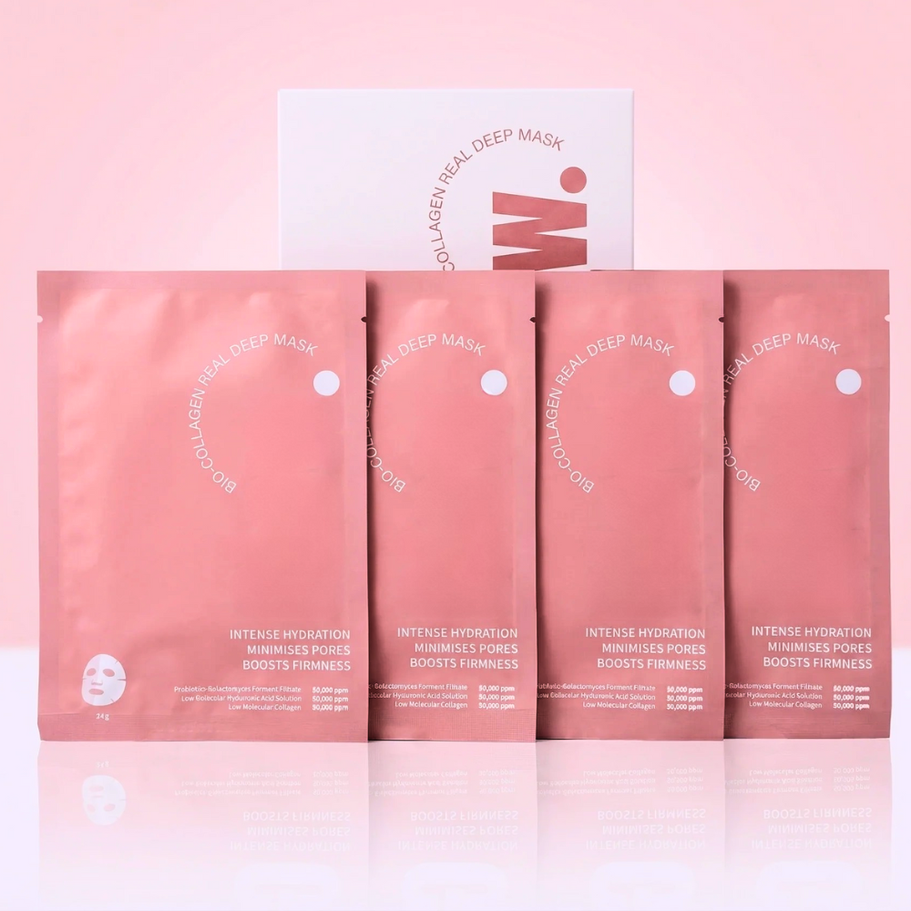 Reine Kollagen-Maske (4 Stück)