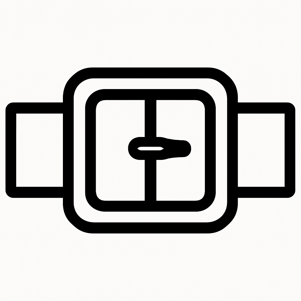belt buckle black icon