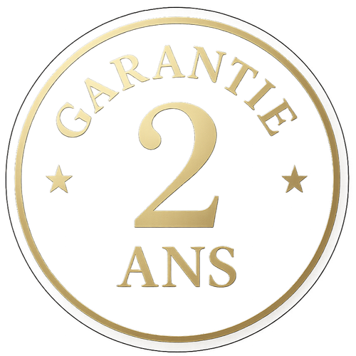 Garantie 2 Ans - premium circle badge, without background - clear and premium font